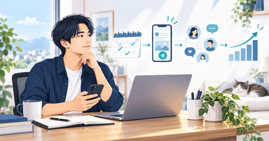 Xの投稿を分析しフォロワーとの関係を育てるイメージ
