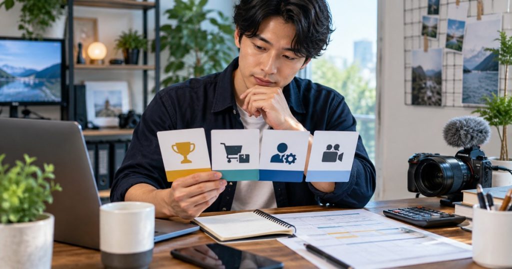 TikTok副業の収益経路と作業時間・費用を比較するクリエイター