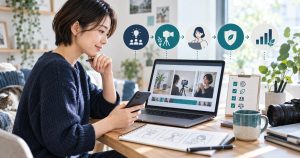 AIを使ったTikTok動画の企画と編集手順を確認するイメージ